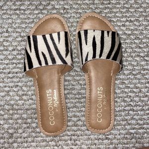 Coconut by Matisse tiger striped sandals